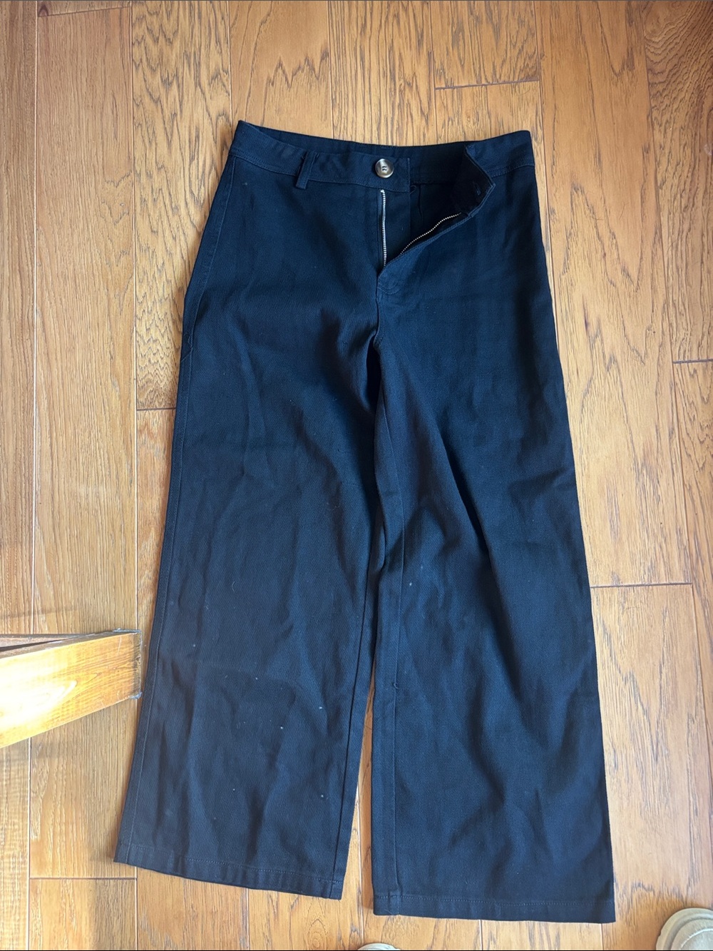 PacSun Black Wide-Leg Chino Pants